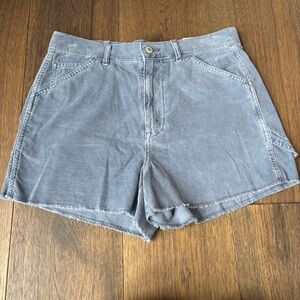 NWT! American Eagle Blue Corduroy Cut Off Highest Rise 90s Boyfriend Shorts Sz 8
